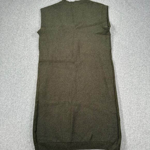 Kerisma High Low Sleeveless Tunic Sweater Women's S/M Olive Green Sleeveless - Picture 7 of 7